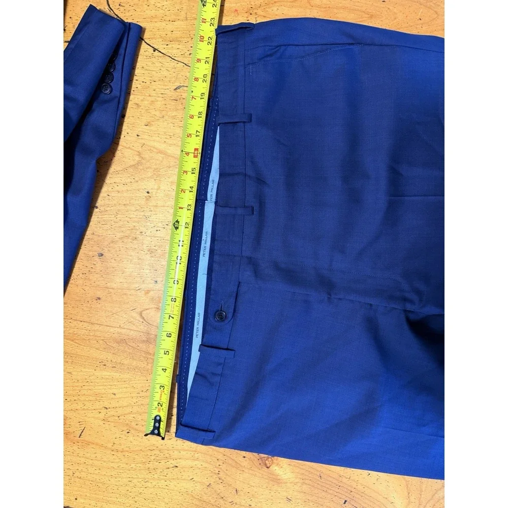 PETER MILLAR Flynn Classic Fit Solid Wool‎ Suit, Mid Blue, Size 54T